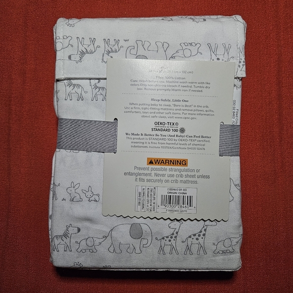 ❌SOLD❌ Cloud Island Animal Print Crib Fitted Sheet - NWT - Picture 3 of 4